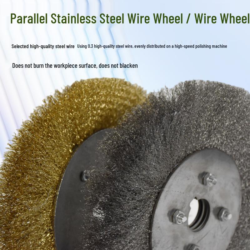 Stainless Steel Wire Brush Wheel for Sanding, Rust Removal, Deburring, Polishing, Grinding
