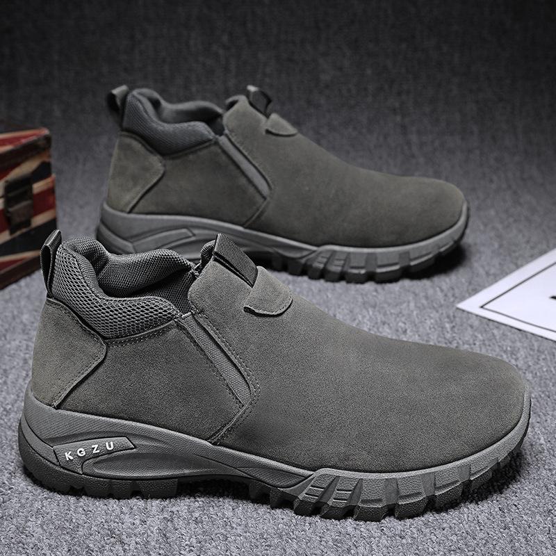 

Инструментальные мужские туфли 2025 новая весна нескользящие водонепроницаемые уличные спортивные альпинистские туфли мужские строительные рабочие защитные туфли 44 серый