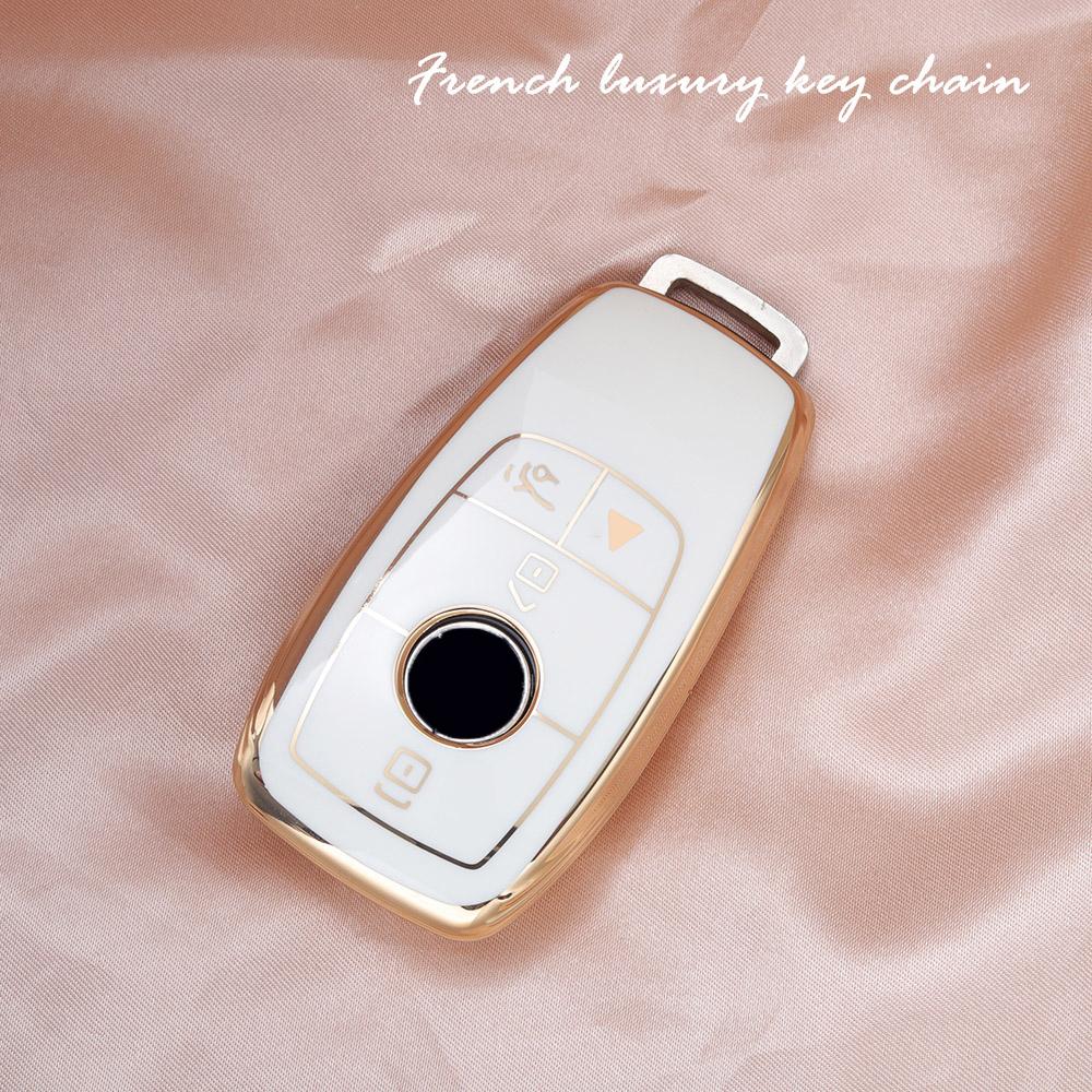 

3/4 Buttons Tpu Car Key Case Cover Fob For Mercedes Benz E300 E350 E400 E450 A220 Cla250 C300 Gla250 Glb250 Glc300 Gle350 Gle450