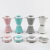 500ml Silicone Foldable Water Bottle Leak Proof with Hook Camping Collapsible Cup Heat Resistant Hangable Travel Foldable Cup