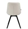 Upholstered Swivel Chair ASTER Velvet Black