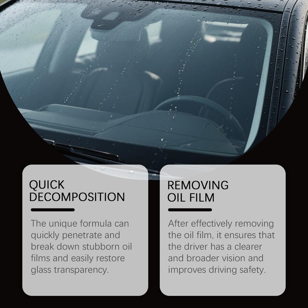 Glass Polishing Paste High Gloss Oil Film Remover for Auto Windshield Home Windows Safe Formula Long Lasting Shine Cleaner