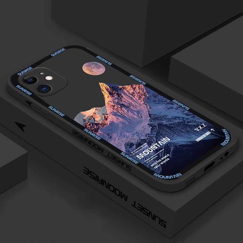 Snow Mountain Sunrise Scenery Silicone Phone Case For Samsung Galaxy S23 Ultra S22 Plus S21 FE S20 Note 20 Dustproof Soft Cover