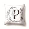 Polyester Pillowcase INS Style Garland 26 English Letter Printing Pillowcase Waist Cushion Car Seat Cover