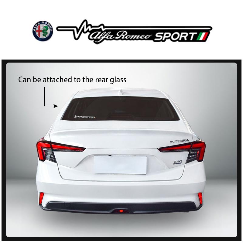 Car Window Wiper Stickers Creative Stickers For Alfa Romeo 4C 159 Spider Giulia Giulietta 156 Tonale 8C Auto Emblem Decor Decals