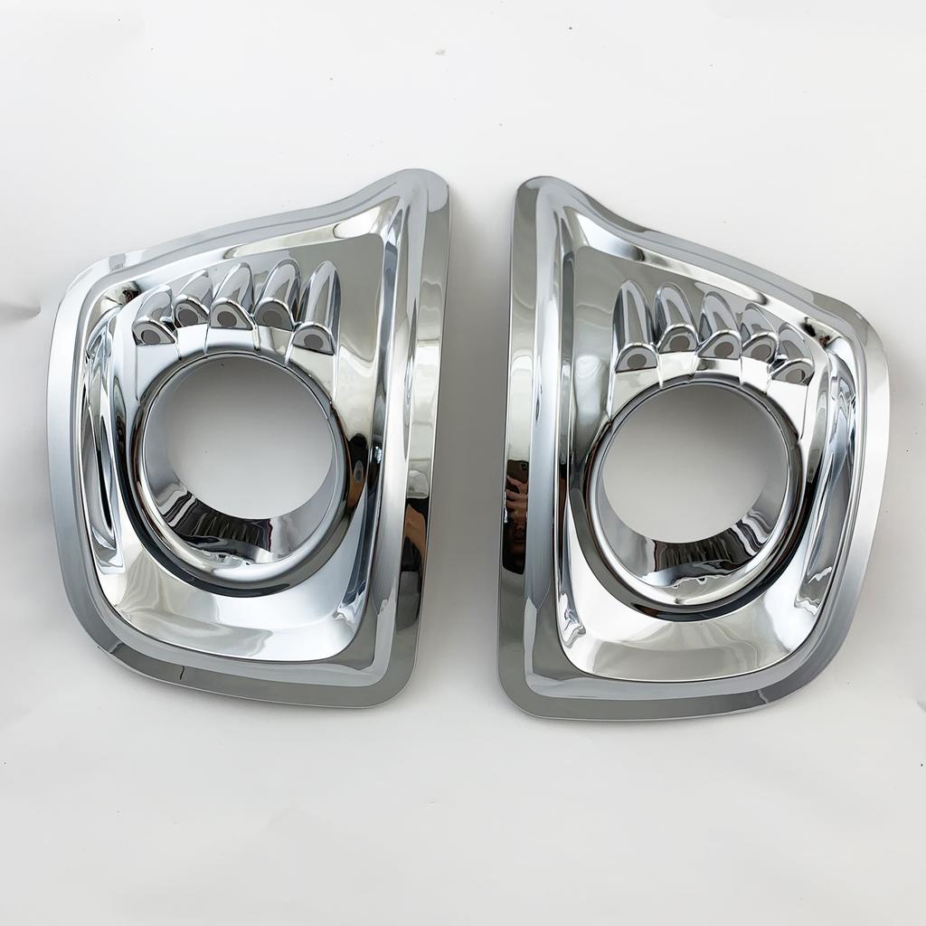 2pc New Car ABS Chrome Accessories Plated Front Fog Lamp Cover With LED Trim For Toyota Hliux Vigo SW4 2008 2009 2010 2011