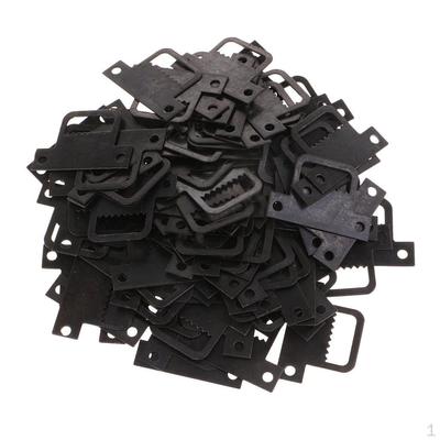 100 Pieces Black Metal Iron Picture Sawtooth Hanger Hook