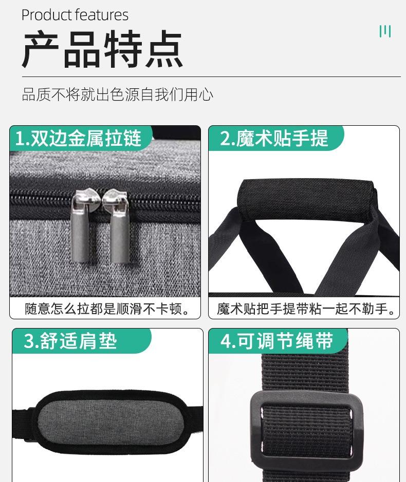 10L Thermal Insulated Lunch Bag Box with Ice Pack Cooler Handbag Crossbody Shoulder Tote for Picnic Camping Food