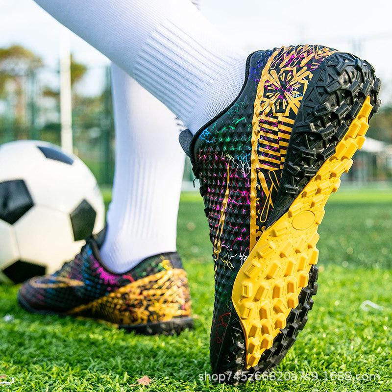 2025 Professional Football Shoes Men's Long Nails TF Broken Nails Youth Grass Game Training Sports Shoes Autumn Non-slip