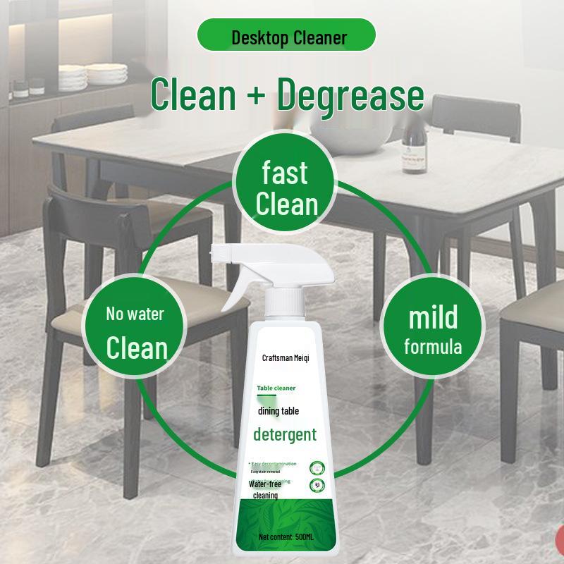 Jiangmei Qiqi Tableware Cleaner: Gentle Tabletop Oil Stain Remover for Wood and Glass.