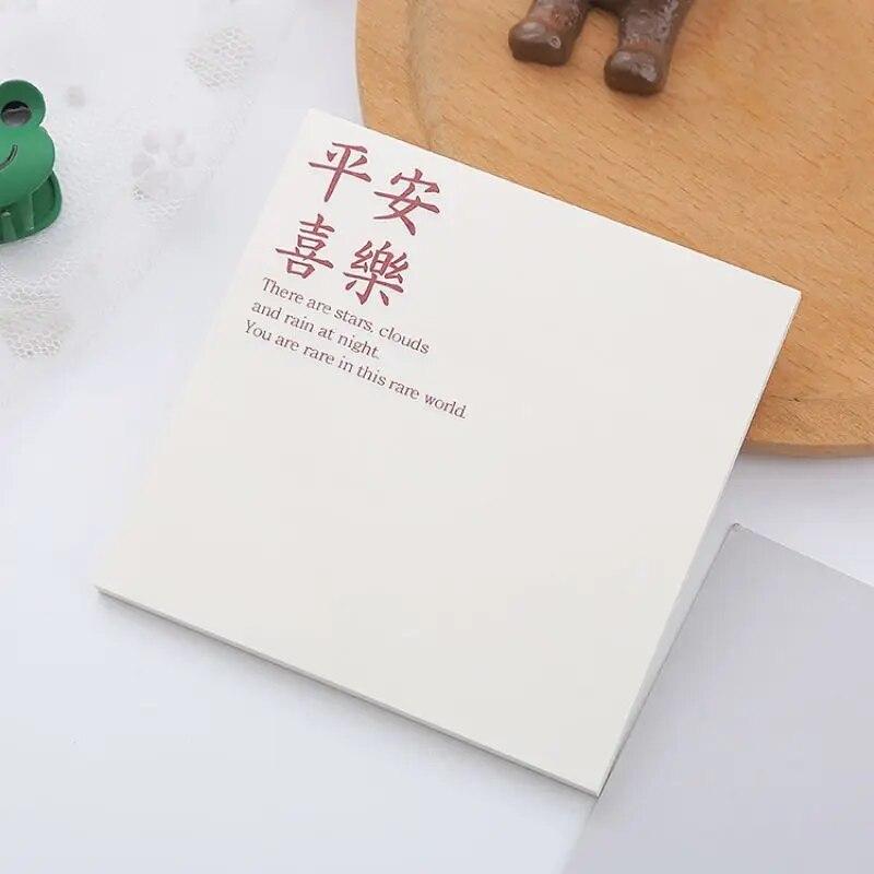 1 Pcs Stationery School Supplies Sticky Notes Memo Pad Office Sticker Self-Adhesive Notepad