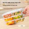 Disposable 4-Compartment Rectangular Lunch Boxes with Lids