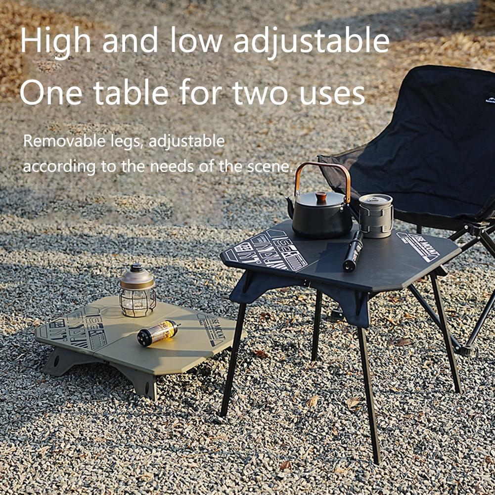 Ultralight Dual Purpose Table Multifunctional Outdoor Camping Table Lightweight Height Lift Table for Cooking Hiking Backpacking