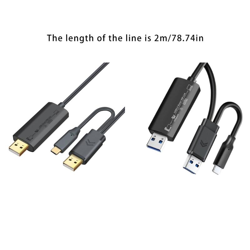 Universal USB +Type C Flexible Extension Cable for PC to PC Wide Operating Systems Data Sync USB2.0/USB3.0 Optional