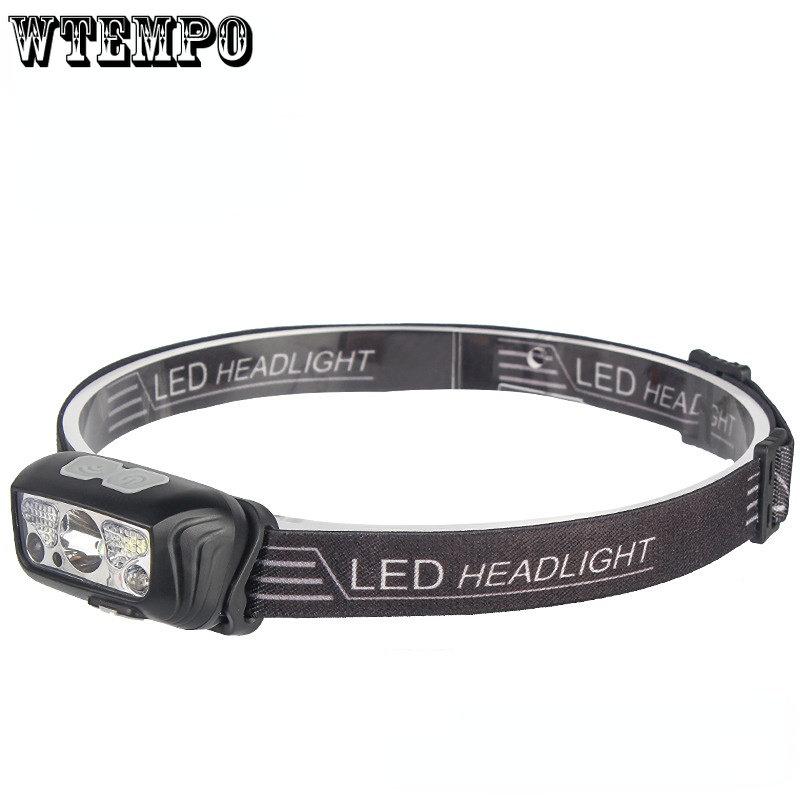 Charging Sensing Night Running Warning Light High Power Lamp for Fishing and Camping Emergency Headlights for Mountain Climbing and Exploration