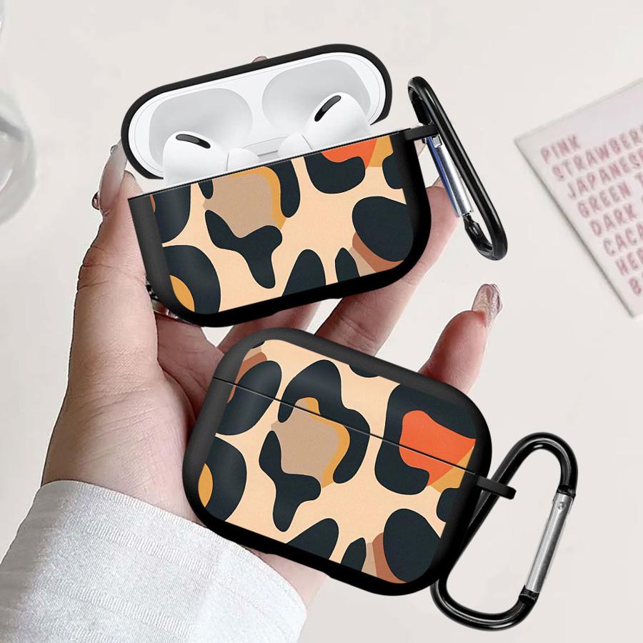 Case For Airpods 1 Pro 3 4 Pro3 2 Pro2 Earphone Cases Cover Cartoon Leopard Print