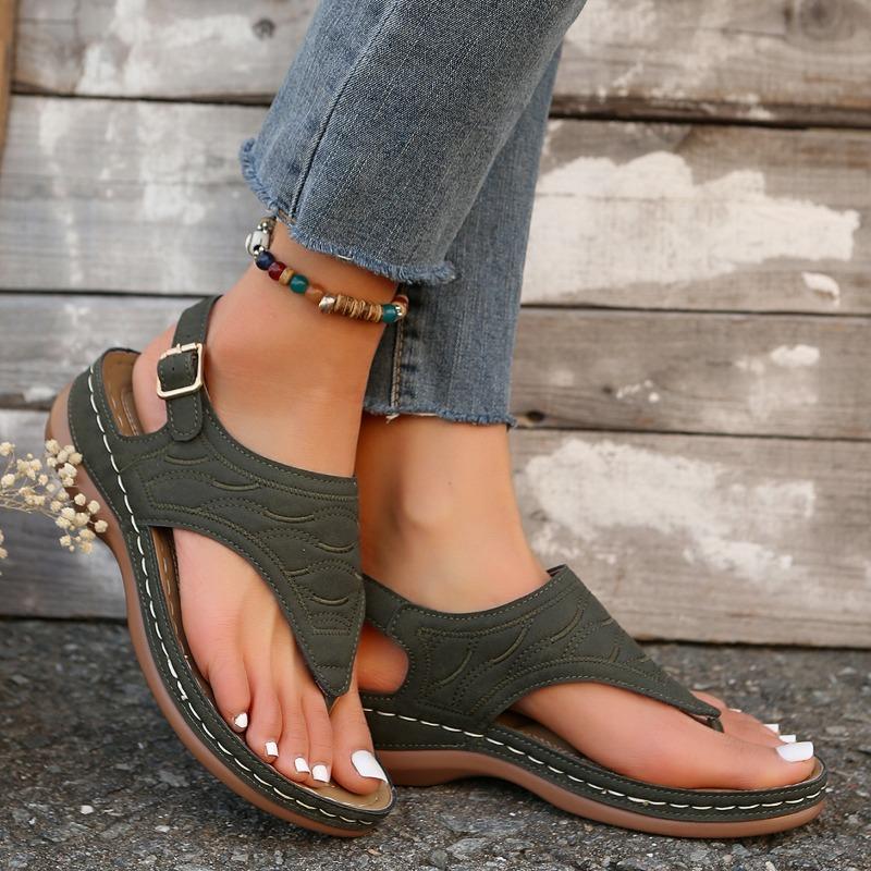 2024 Fashion Clip Toe Wedge Sandals Women Summer Lightweigh Platform Sandalias Mujer Plus Size 42 Med Heels Beach Shoes Ladies