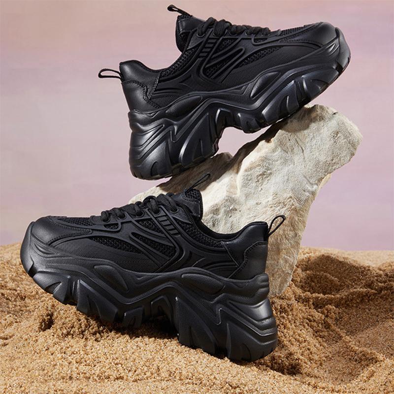 Zapatos de seguridad con punta de acero, zapatillas de trabajo para mujer, zapatos de trabajo transpirables de suela alta, botas de seguridad ligeras a prueba de pinchazos, zapatos negros para mujer