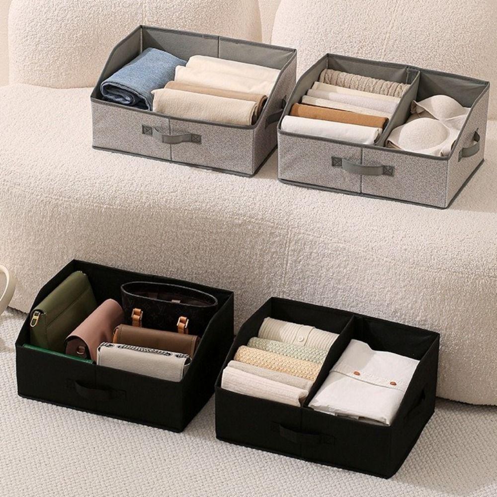 Drawer Type Non-woven Fabric Storage Box Square Folding Clothes Storage Organizer Large Capacity Space Saving