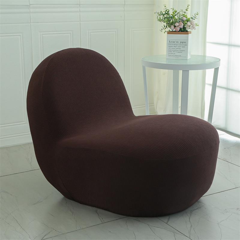 

White Round Fat Man Sofa Cover Full-cover Sofa Cover Cloth Anti-cat Scratch Sofa Chair Cover Lazy Dust Resist Sofa Chair Shield 53*60*39cm