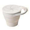 Snack Cup Soft Silicone Baffle 350ml Large Capacity Leak-Proof Foldable Portable Snack Container Kids Microwave Safe Fruit Biscuit Holder