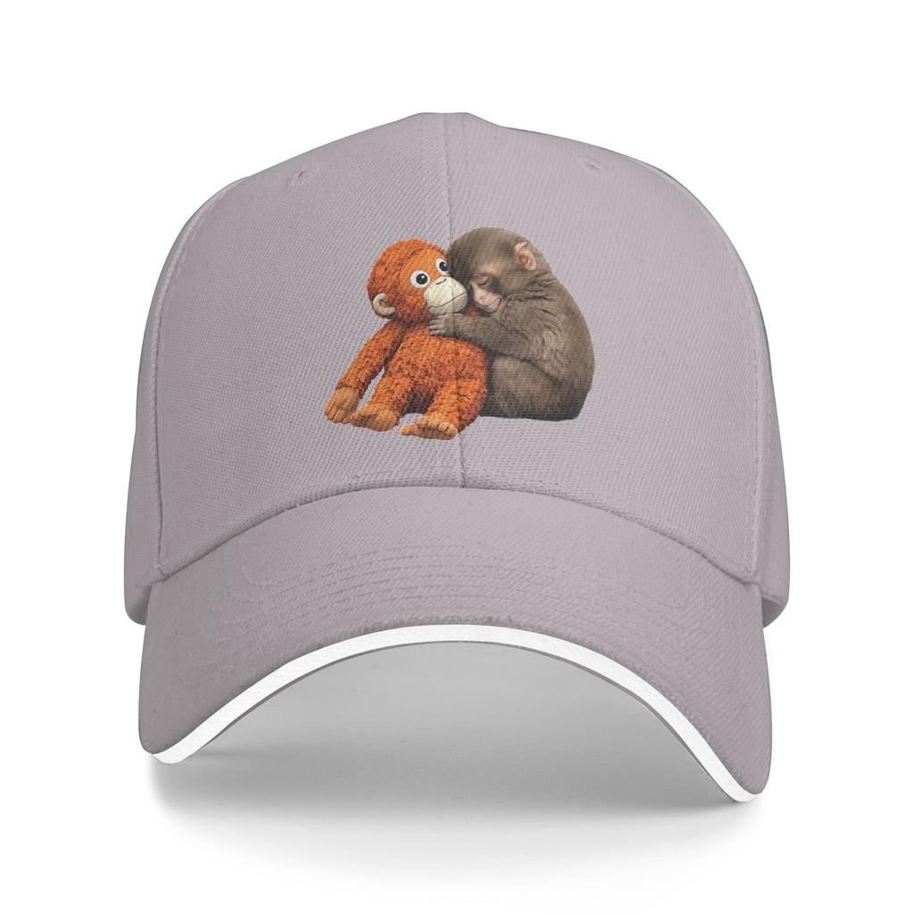 Summer Cute Baby Monkey Punch Baseball Cap Outdoor Gym Casual Design Sun Trucker Hat Couple Women High Quality Snapback Cap