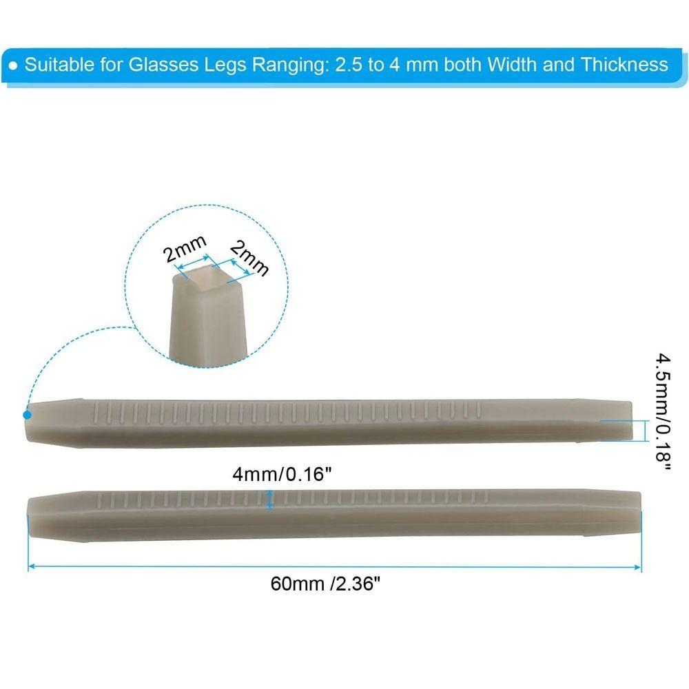 Silicone Eyewear Slip Sets Glasses Accessory Grey Anti Slip Tip Holder Ear Hook