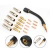 Gas Nozzle Welding Accessories Gooseneck Holder 0.8mm 21PCS Air Cooled Contact Tip For Welder MB15AK MIG Mag Neck