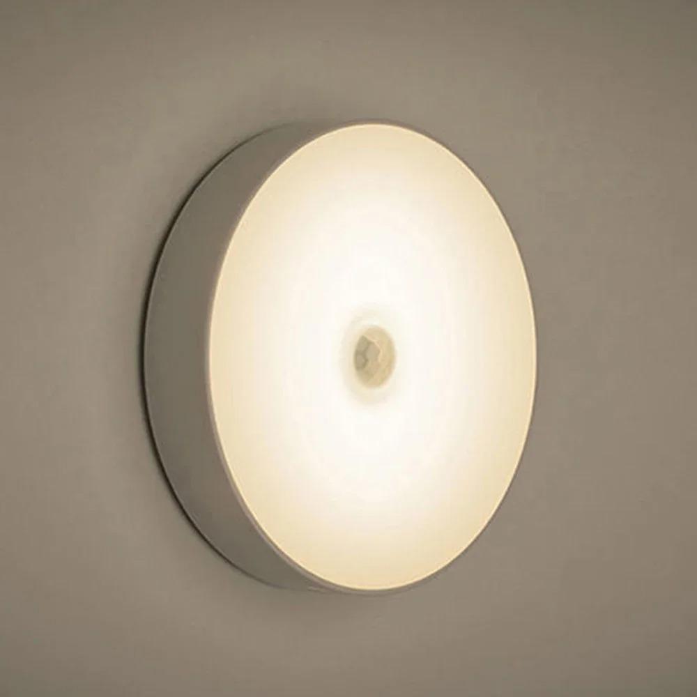 PIR Motion Sensor LED Night Light USB Rechargeable Night Lamp For Kitchen Cabinet Wardrobe Lamp Staircase Wireless Closet Light