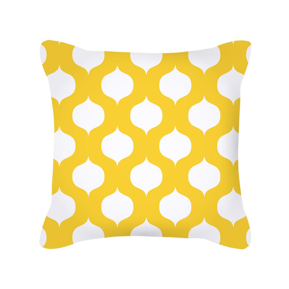 Modern Simple Geometric Pillow Nordic Style Peach Skin Bedside Cushion Cover Waist Pillow Cover New Home