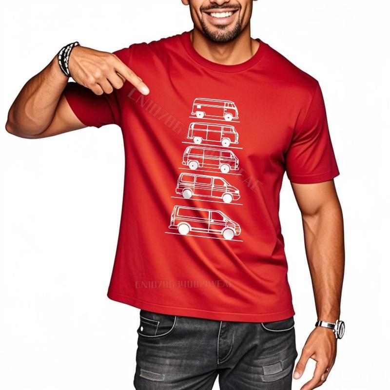 

Mens Top Comfortable Oversized Tshirt Four Cars Stacked Vertically Crew Neck Quick Dry T Shirt Trendy Comfortable Classic S