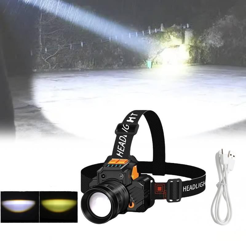Gesture Sensing Led Headlamp Zoomable Beam Powerful Light Night Fishing Lights