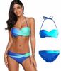 Blue Rainbow Pushup Bikini Swimsuit
