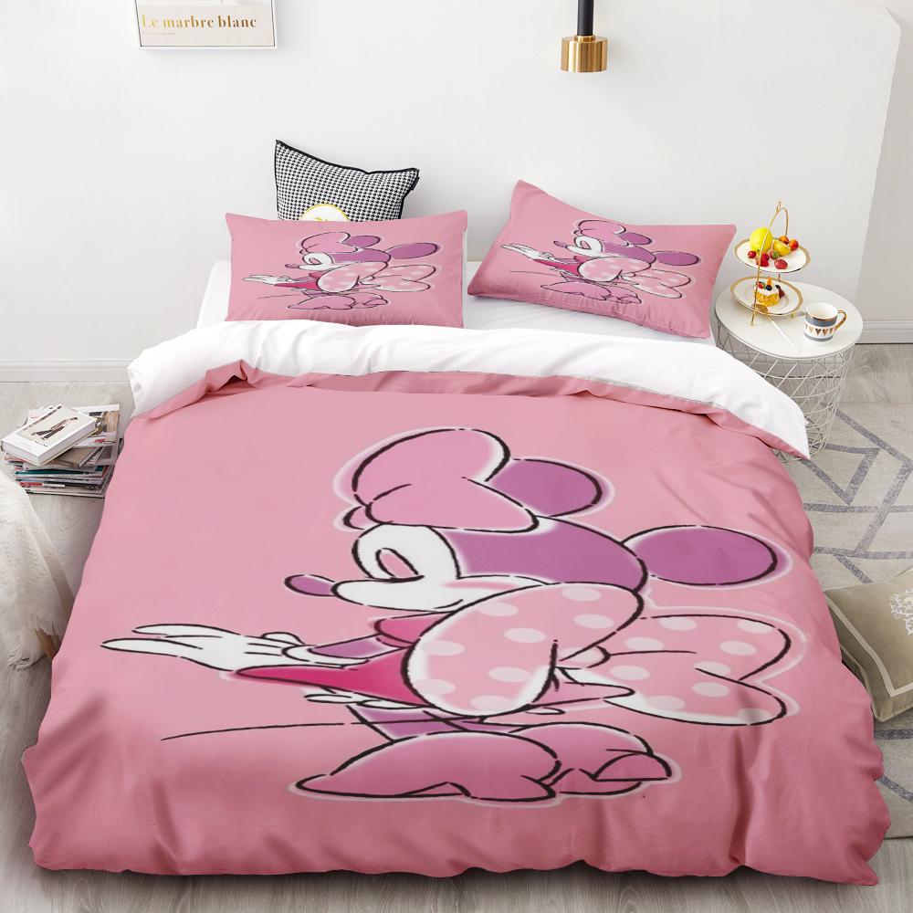 Mickey Minnie Mouse Cartoon Duvet Cover Soft Breathable Bedding Custom Made Home Baby Bedroom Comforter Warm Gifts Queen/King