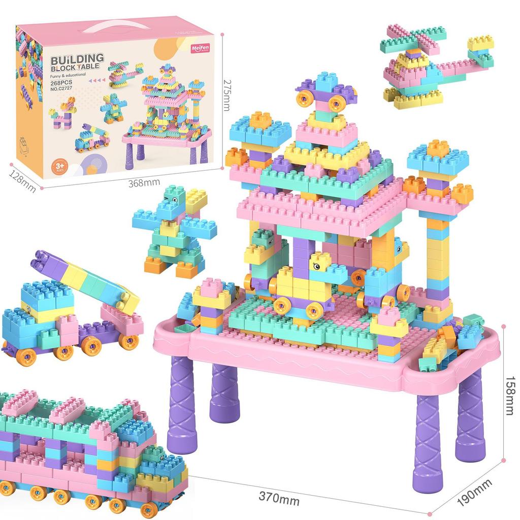 Children'S Building Block Table Set Diy Assembled Educational Toys