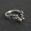 1 Piece Retro Wheat Tassel Index Finger Ring, Women'S Simple Open Mouth Ring, Light Luxury Temperament Versatile Layered Accessory