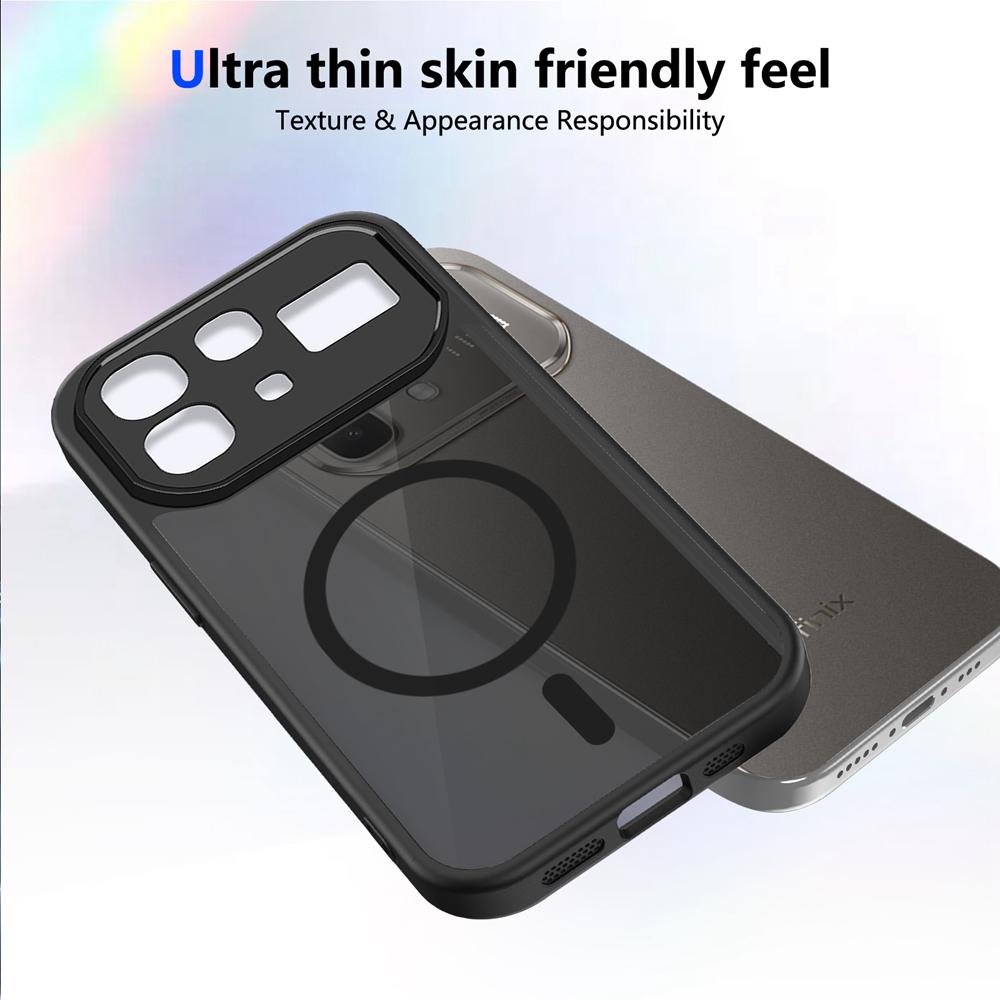 KEYSION Magnetic Phone Case for for Infinix Note 60 Pro 5G Silicone+PC Matte Translucent Shockproof Cover for Infinix Note 60 5G