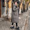 Autumn Winter Thicken Warm Parka Women Casual Solid Color Big Pocket Loose Long Hooded Coat Jackets Outwear