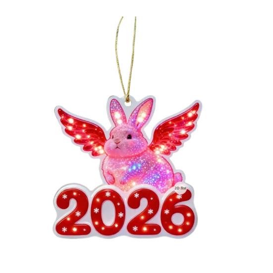 2026 Acryl Pferdeanhänger Auto Rückspiegel Ornament 2D Hängeanhänger für Feiertagsdekoration Süßes Geschenk für Autoliebhaber