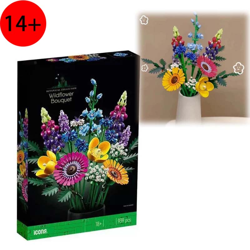 Christmas Floral Bouquet Building Blocks, Creative Gift For Christmas & Advent Calendar