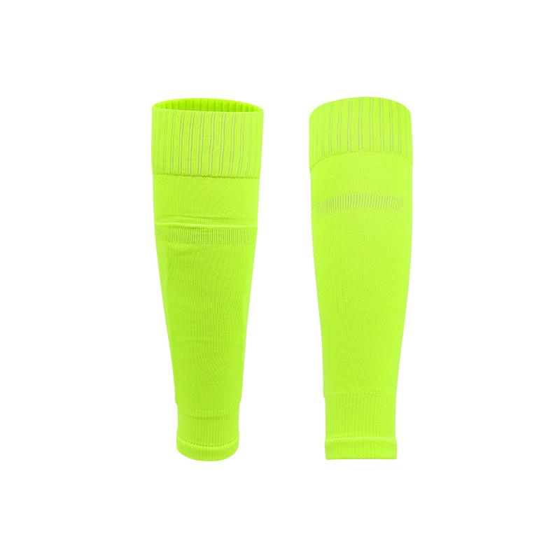 2026 Football Socks Solid Color Integrated Socks Footless Calf Socks with Pockets Bottomless Leg Guards Board Socks