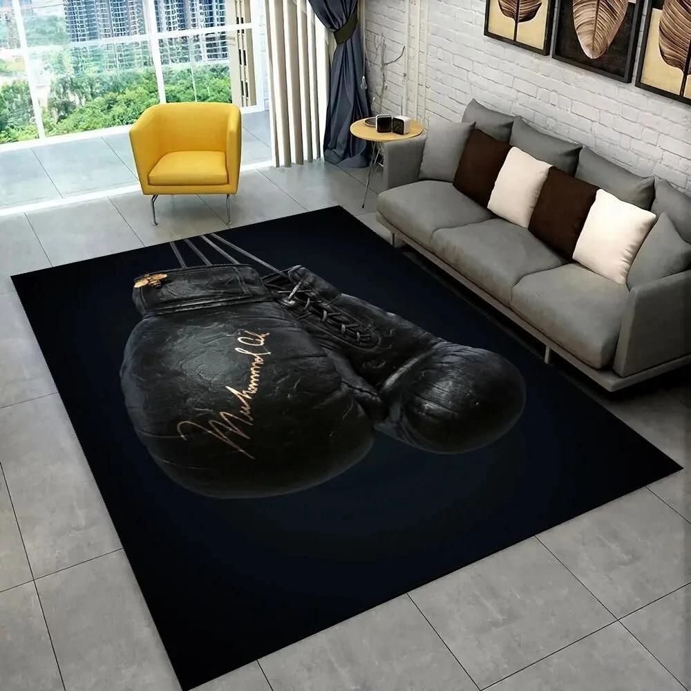 3D Boxing Gloves Boxer Fight Area Rug Large,Carpet Rug for Living Room Bedroom Sofa Doormat Decoration,Kids Non-slip Floor Mat
