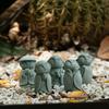 Statue Miniature Durable Exquise Mignonne Petite Figurine de Moines Ornement de Jardin Zen Fait Main Décor d'Aquarium