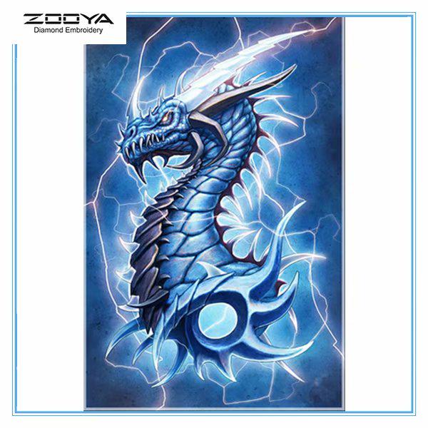 

ЗООЯ DIY Полный Круглый Алмазная Картина Дракон Мозаика Домашний Декор Вышивка Крестом