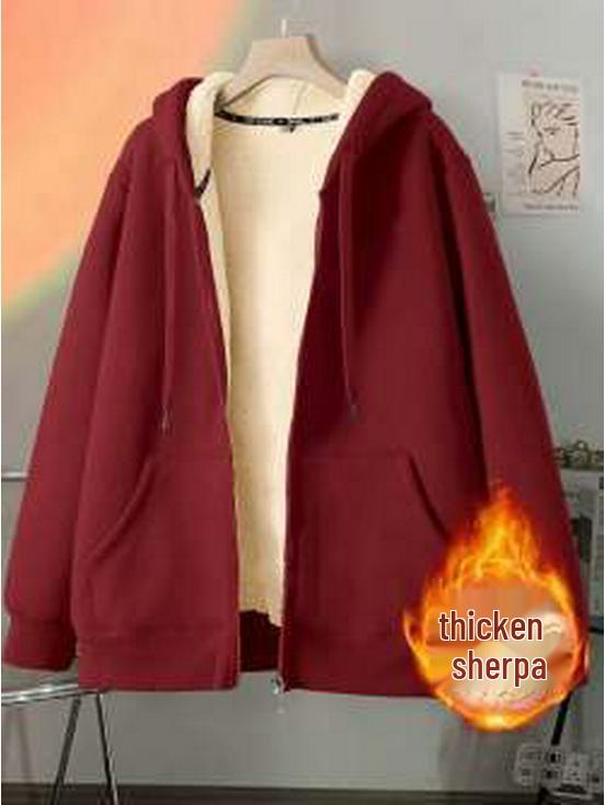 Men's Lambswool Hooded Zipper Cardigan: Warm, Versatile, Plus Velvet, Autumn/Winter Style