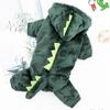 Cosplay Clothes 2Pcs Comfortable Coral Fleece Dog Outfit Featuring Dinosaur Design For Party Celebrations