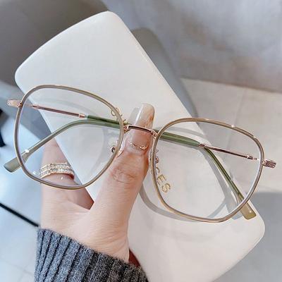 Übergroße Blaulichtfilterbrille   Damen Übergroße Eckige Brille Computerbrille Brillen Glitzerrahmen Brillen