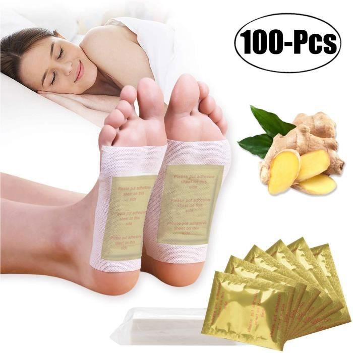 Patchs Detox - GÉNÉRIQUE - Kapmore - 100 PCS - Vegan - Exfoliant - Gingembre