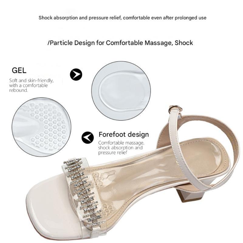 2 Paar Damen Gel-Polster-Einlegesohlen für High Heels mit Fußgewölbeunterstützung und Antirutsch-Design, 3/4 Länge, Unsichtbare Einlagen
