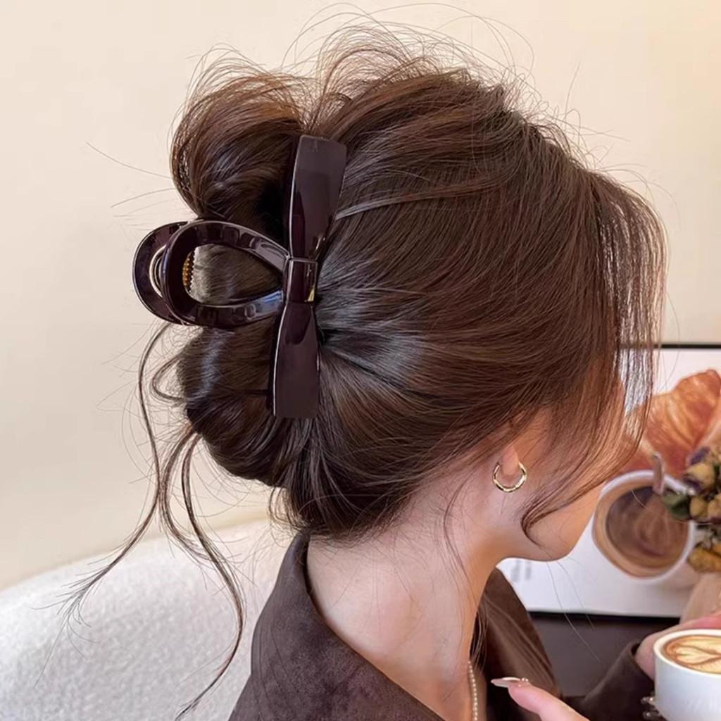 Elegant Acrylic Butterfly Bow Hair Clip Large For Women Summer Updo Hairstyling